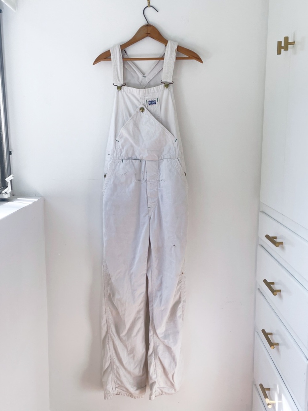Big Smith Off White Vintage Painter Overalls